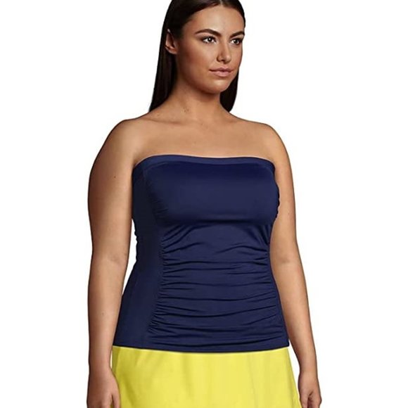 Lands' End | Swim | Lands End Womens Modest Strapless Bandeau Tankini Top 6  Size 4 9b98 | Poshmark